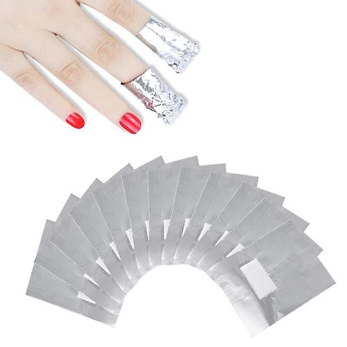 100 Pièces/Paquet Enveloppes De Feuille De Dissolvant D'ongle Pour L'enlèvement De Vernis Acrylique/Uv/Gel Par Trempage, Outils De Dissolvant D'art Des Ongles 