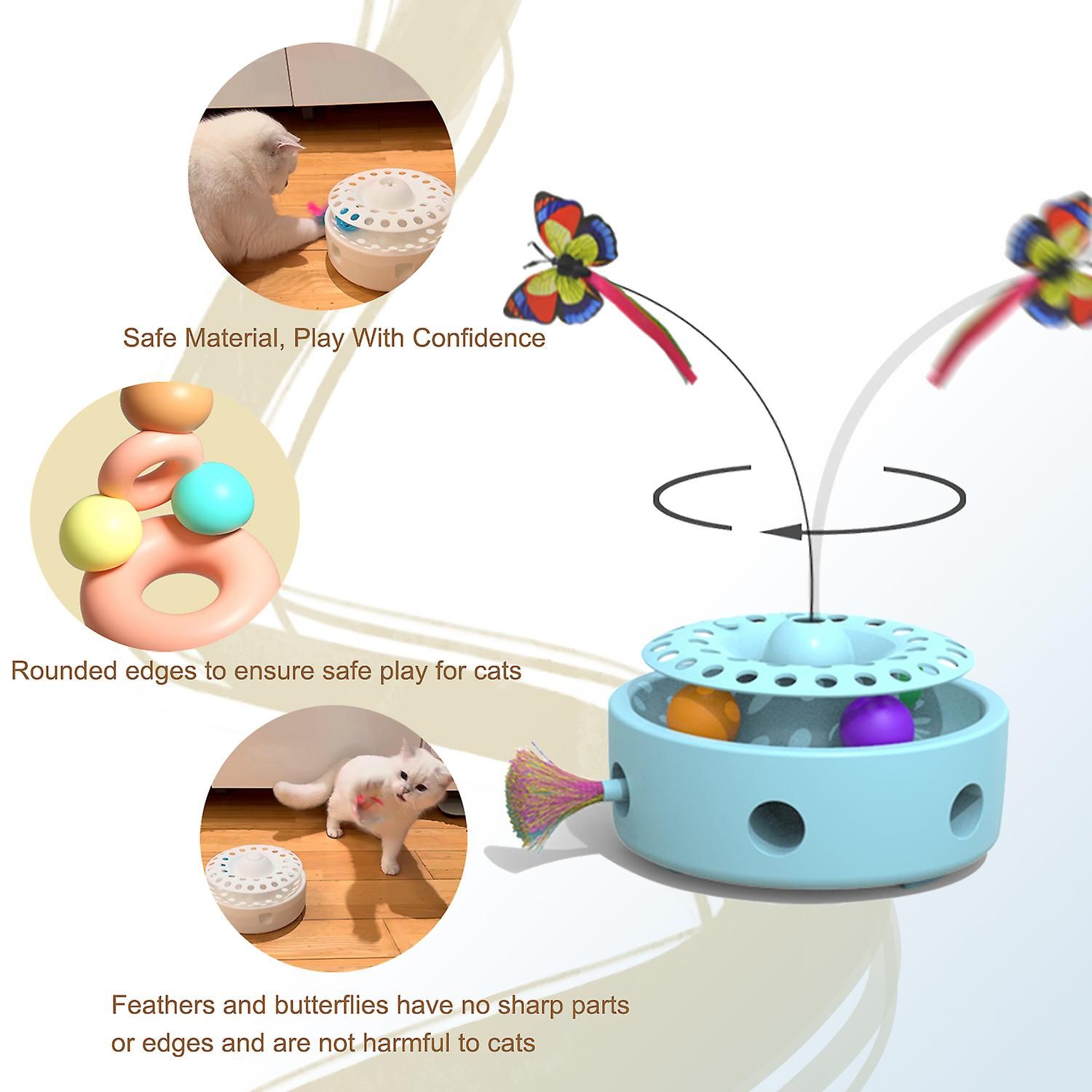Jouet lectronique Intelligent 3 En 1 Pour Chaton Papillon F... - 3