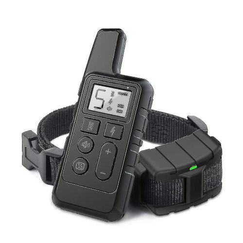 Collier De Dressage Étanche Pour Chien, Télécommande 500m, Rechargeable, Noir