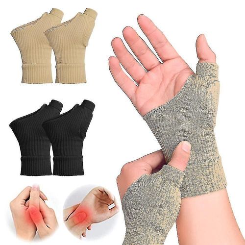 Gants De Gymnastique Pour Thérapie Par Compression, Remplis De Gel, Soutien Du Pouce, De La Main, Du Poignet, Pour L'arthrite, La Ténosynovite, L, Noir