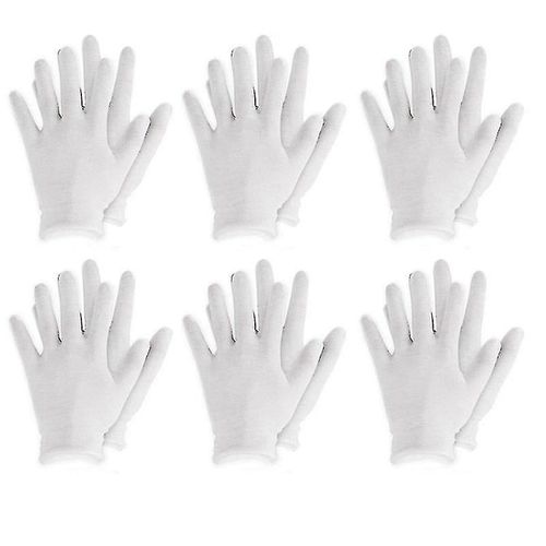 Gants Mous Élastiques Minces Réutilisables De Coton Blanc Pour La Main Sèche