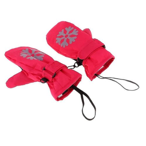Gants Mitaines Imperméables Thermiques Ski Mitaines Gants Rose Rouge S
