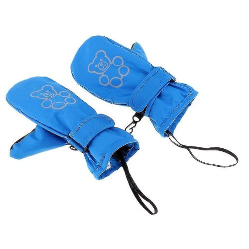 Gants Mitaines Mitaines De Ski Thermiques Imperméables Gants Bleu Clair L