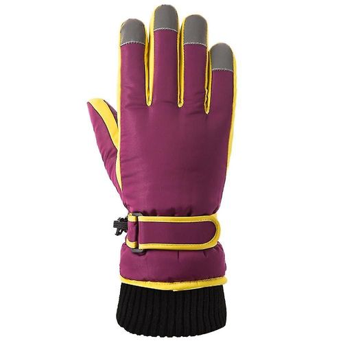 Gants De Ski Hiver Cyclisme Extérieur Gants En Coton Femme Rouge