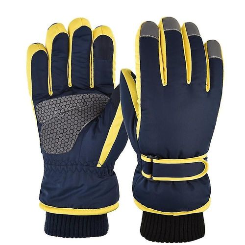 Gants De Ski Hiver Cyclisme Extérieur Gants En Coton Homme Bleu
