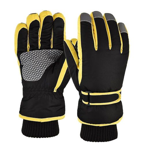 Gants De Ski Hiver Cyclisme Extérieur Gants En Coton Homme, Noir