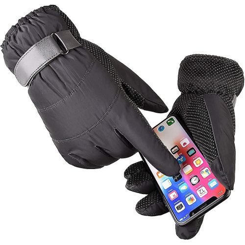 Gants D'hiver Hommes Femmes Gant Pour Écran Tactile Temps Froid Imperméable Et Coupe-Vent