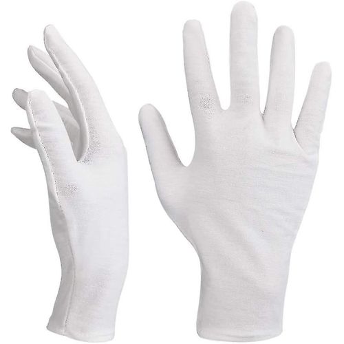 12 Paires De Gants Blancs En Coton Doux, Gants De Travail Respirants Pour Dames