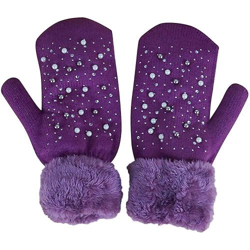 Gants En Laine Pour Femmes, Mitaines D'hiver Épaisses Et Chaudes, Tricotées À Doigt Complet, Douces