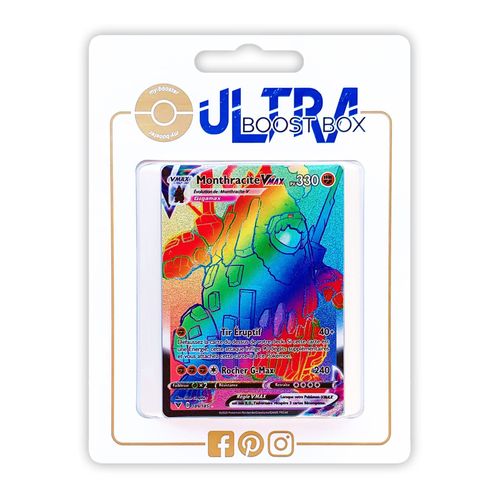 Monthracite Vmax 189 185 Arc En Ciel Secr Te - Ultraboost X Epée Et Bouclier 4 Voltage Éclatant - Coffret De 10 Cartes Pokémon Françaises