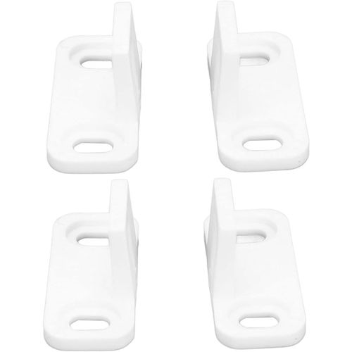 Guide De Sol De Porte De Grange, Lot De 2 Butées De Porte De Grange Blanches En Acier Au Carbone En Plastique Pour Porte Coulissante, Guide Inférieur Support De Sol Pour Armoire D'hôtel De Dortoir