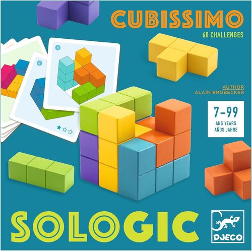 Sologic Cubissimo Casse-tête en Bois-Enfants et Adultes dès 7 Ans-Développe la Logique et la Mémoire, DJ08477, Multicolore, S