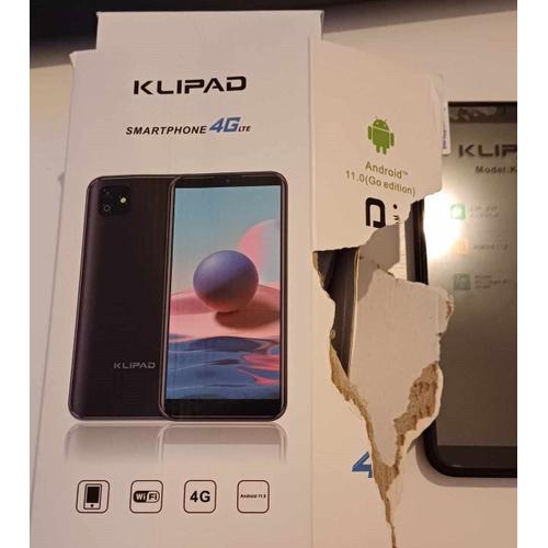 Smartphone Klipad KL602, Android 11.0, 4G Noir, 16 Go, Wifi, Gps