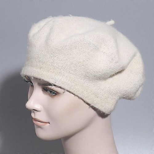2024 Automne Hiver Pas Cher Fausse Laine Couleur Unie Bérets Casquettes Femme Bonnet Femmes Casquettes Dame Peintre Tout Assorti Chaud Chapeau De Marche
