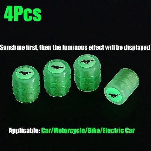 Capuchons De Valve De Pneu Lumineux Bouchons De Roue De Voiture Enjoliveurs De Roue Couvercles De Tige De Pneu Moyeu Décoration De Pneu De Soupape Lumineuse Pour Voiture Moto Vélo