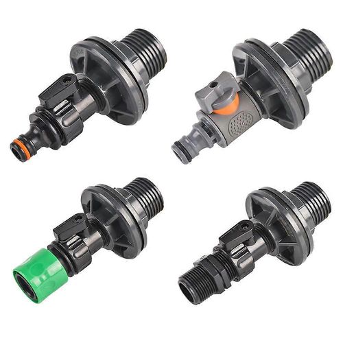 1/2 3/4 Pouce Kit De Robinet De Baril De Pluie À Embout En Pvc Pour Barils De Pluie Aquariums Réservoirs D'eau Baignoires Piscines Raccord De Tuyau D'arrosagein-
