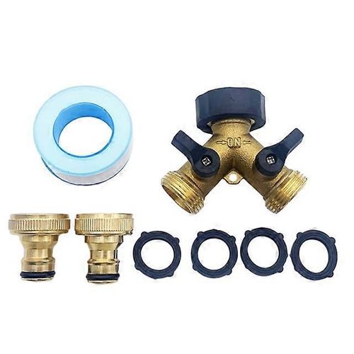 Déviateur universel de tuyau d'arrosage Tuyau de raccordement d'eau en laiton Cuivre antirouille Jardin UE Connecteur de tuyau d'arrosage de jardinIn-