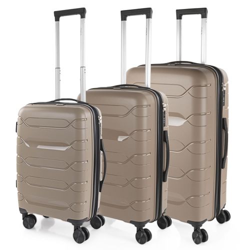 Lot De 3 Valise Extensibles Rigide 4 Roues En Polypropylène. Pratiques Confortables Et Légères Petites Et Moyennes Tailles Haute Qualité. Beau Design Cadenas TSA. 760200