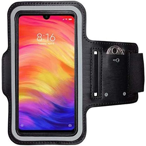 Brassard De Sport Pour Xiaomi Redmi Note 7 - Brassard Pour Smartphone, Accessoire De Sport Avec Poche Pour Les Clés Redmi Note 7 - Accessoire Sport, Brassard Téléphone Portable Noir
