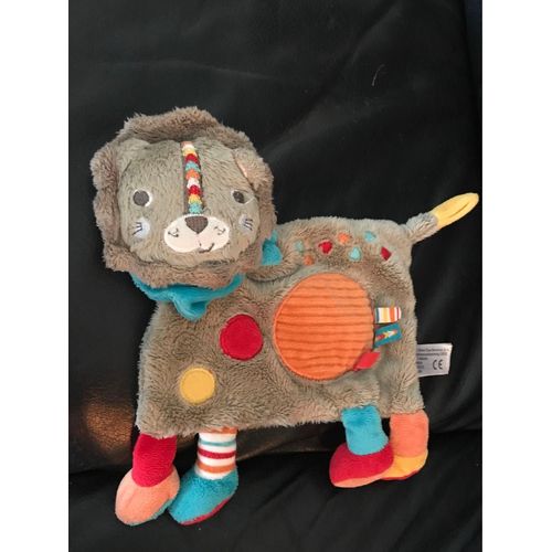 Doudou Lion Marron Gris Orange Et Multicolore Simba Toys Benelux 26cm