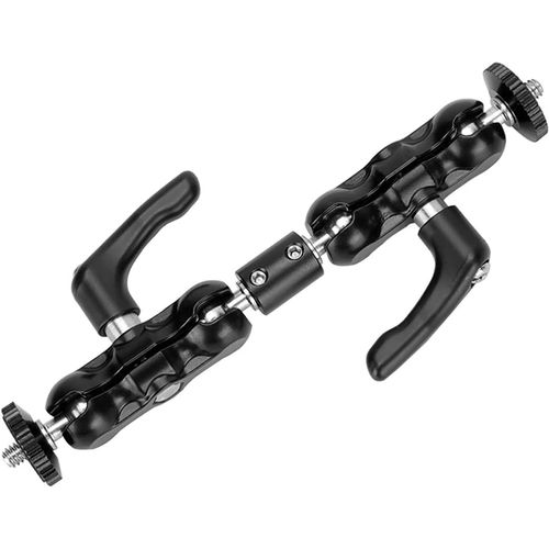 Double support de tête sphérique de 6,35 mm avec bouton de verrouillage central robuste amélioré pour appareil photo réflex numérique/lampe de poche