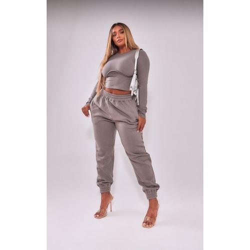 Shape Jogging retrouss gris anthracite clair taille haute et