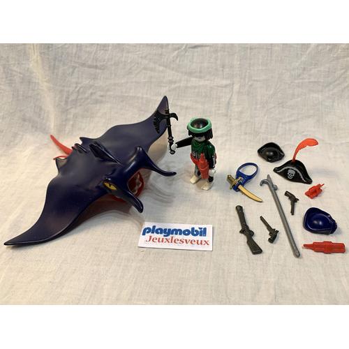 Playmobil Raie Géante Avec Pirates - 4801 - 70962 3940 4136 3794 70979 3750 3938 70506 3550 4804 71418 4007 4291 4139 71419 Monstre Marin Trésor Chaloupe Repaire Ile Corsaires