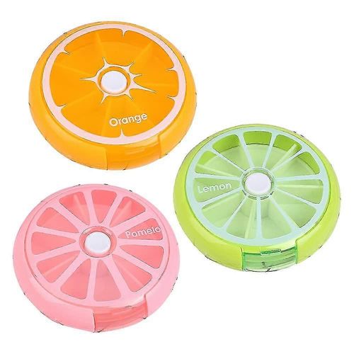 Petites Boîtes De Pilules Hebdomadaires, 3 Pcs 7 Jours Boîte De Médecine Ronde Boîte À Pharmacie Boîte À Vitamines Étui Organisateur De Vitamines, Boîte À Pilules Portable De 7 Jours Pour Le Voyage Et L'utilisation Quotidienne