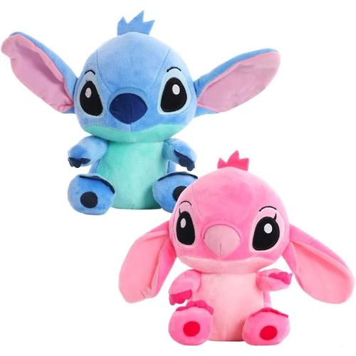 2pcs Jouets En Peluche Stitch Doll De Dessin Animé Pour Enfants Poupée Doux Peluche Jouets Pour Enfants Cadeaux D'anniversaire 20cm