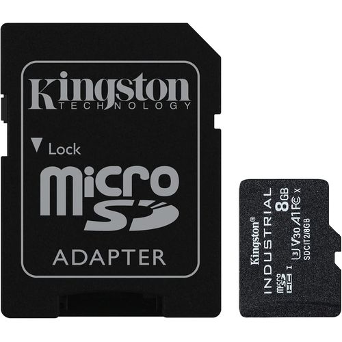 Industrial microSD - 8Go microSDHC Industrial C10 A1 pSLC carte + adaptateur SD - SDCIT2/8GB