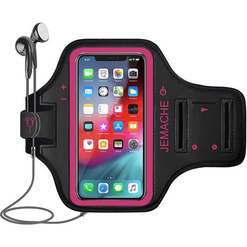 Pour Iphone 16 Pro Max, 15 Pro Max, 16 Plus Brassard, Gym Course Exercice Sport Telephone Armband Coque Pour Iphone 16/15/14/13/12/11 Pro Max, 16/15/14 Plus (Rosy)