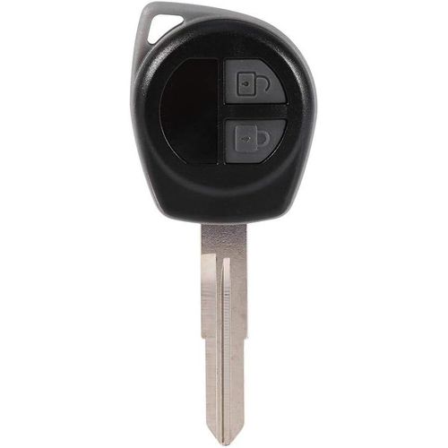 Coque de clé de Voiture Automatique. agila,boitier clé bip Swift,Coque de clé à diance d'entrée sans clé, boîtier de clé à diance en plaique et en métal à 2 Boutons Replacement pour SX4, Noir
