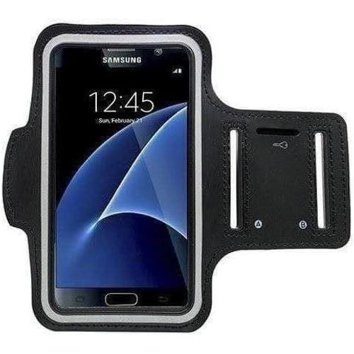Brassard De Sport Pour Samsung Galaxy S7 Edge - Brassard Pour Smartphone, Accessoire De Sport Avec Poche Pour Les Clés Galaxy S7 Edge - Accessoire Sport, Brassard Téléphone Portable Noir