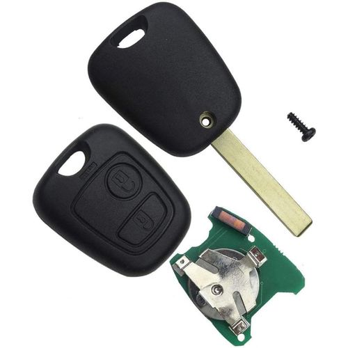 Clé Complète Avec Électronique À Programmer Compatible Avec 107 207 307 407 106 206 306 406 C1 C2 C3 C4 C5 C6 C8 Xsara Saxo Berlingo Picasso Telecommande 434mhz¿
