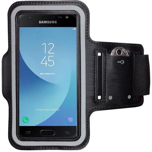 Brassard De Sport Pour Samsung Galaxy J3 2017 - Brassard Pour Smartphone, Accessoire De Sport Avec Poche Pour Les Clés Galaxy J3 - Accessoire Sport, Brassard Téléphone Portable Noir