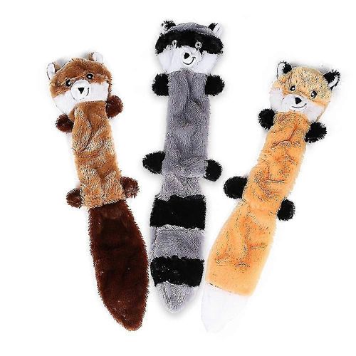 Jouet Pour Chien Sans Peluche, Écureuil Raton Laveur Grincement Peluche Jouet Pour Chien