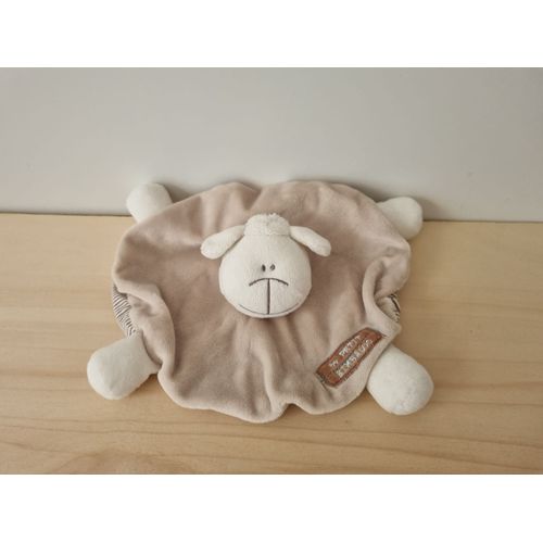 Doudou Mouton Agneau Blanc Beige Kimbaloo