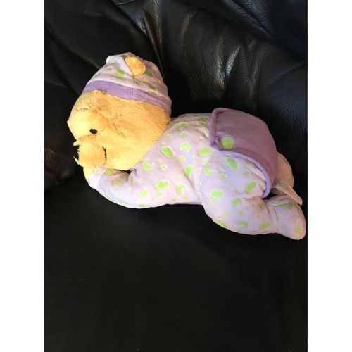 Doudou/Peluche Winnie L'ourson 30 Cm Pyjama Mauve Disney/Nicotoy