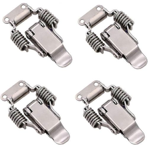 4 Pcs Verrouillage de pince en acier inoxydable, Verrou de boîte de verrouillage de levier, Outil à main à dégagement rapide, Forte capacité de charge Porte en métal pour boîte, tiroir, armoire