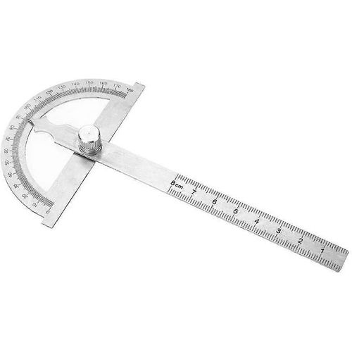 Rapporteur d'angle en acier inoxydable, inclinomètre numérique Angle Finder Angle Gauge Ruler 0-180 degrés 15cm (80 * 120mm)