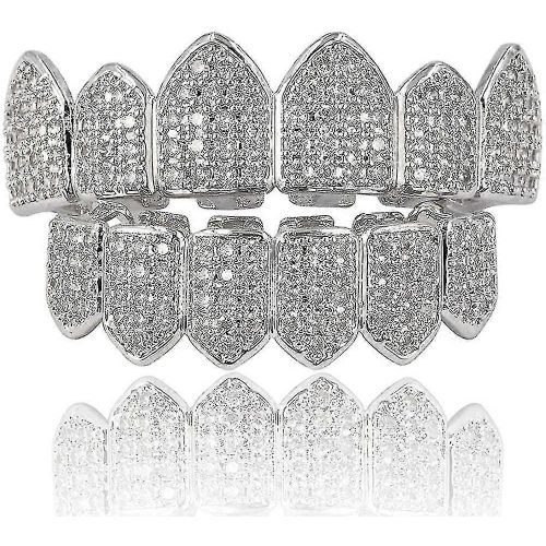 Ensemble De Dents De Grillades, Hip Hop Custom Fit Polished Teeth-Hommes / Femmes, Or 18k -