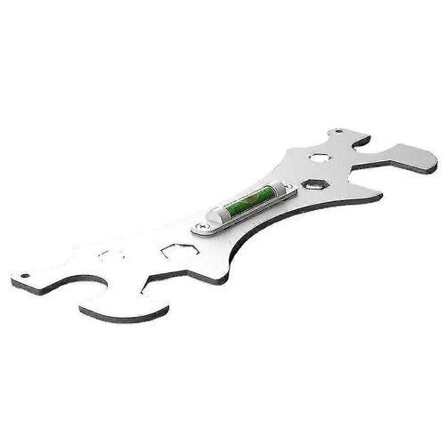 Clé de plomberie multifonction en acier inoxydable outil salle de bain tuyaux d'eau robinet de douche installation et retrait de tuyau de vidange clé avec bulle de niveau p20