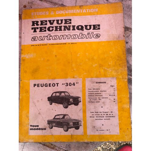 Revue Technique Auto Peugeot 304 Tous Modèles 