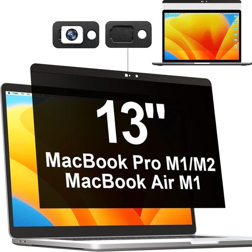 Magnétique Filtre De Confidentialité Pour Apple Macbook Pro 13 Pouces (2016-2022, M1,M2) & Macbook Air 13 Pouces (2018-2021, M1), Anti Spy/Anti Bleu Lumiére Filtre Ecran Confidenti[POU6260636]