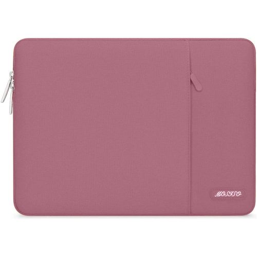 13 Pouces Housse Pour Ordinateur Portable,Compatible Avec Macbook Air M4 M3 M2 M1 2025-2018 / Pro M2 M1 2025-2016,Laptop Sleeve Polyester Verticale Sac Avec Poche, Poussiéreux Rose[POU6260705]