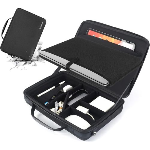 Sacoche Rigide Pour Ordinateur Portable 13 Pouces Compatible Avec Macbook Pro 13,3-14 Pouces/Macbook Air 13,6 Pouces, Housse De Transport 13,3 Pouces Avec Compartiment Pour Accesso[POU6260659]