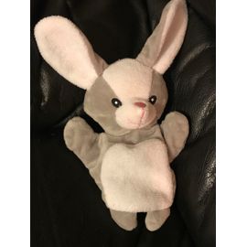 Doudou Peluche Marionnette Lapin Gris Blanc Maisons Du Monde 