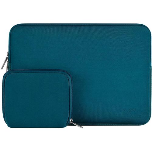 Housse Pour Ordinateur Portable 13-13,3 Pouces Compatible Avec Macbook Air/Pro 13/Pro 14, Hp, Dell, Asus, Lenovo, Laptop Sleeve Néoprène Sac Avec Petite Pochette,Sarcelle Foncé[POU6261217]