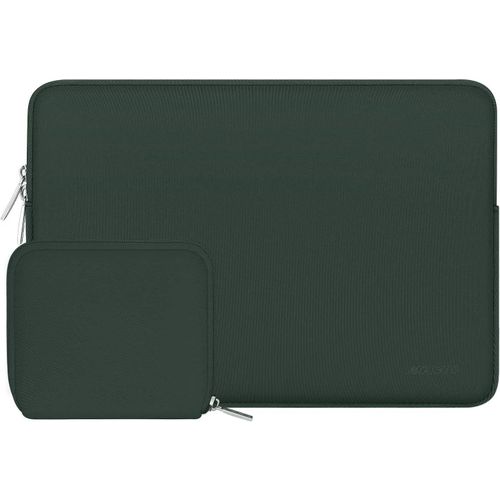 16 Pouces Ordinateur Portable Pochette,Housse Pc 15-15,6 Pouces,Compatible Avec Macbook Pro 16,Hp,Acer,Dell,Lenovo,Asus,Laptop Sleeve Néoprène Sac Avec Petite Pochette,Vert Minuit[POU6261234]