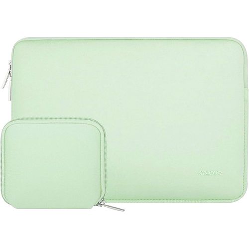 Housse Pour Ordinateur Portable 15 Pouces,Compatible Avec Macbook Air 15"" M4 A3241 M3 A3114 M2 A2941 (2025-2023),Dell Xps 15,Laptop Sleeve Néoprène Sac Avec Petite Pochette,Vert Mi[POU6261266]